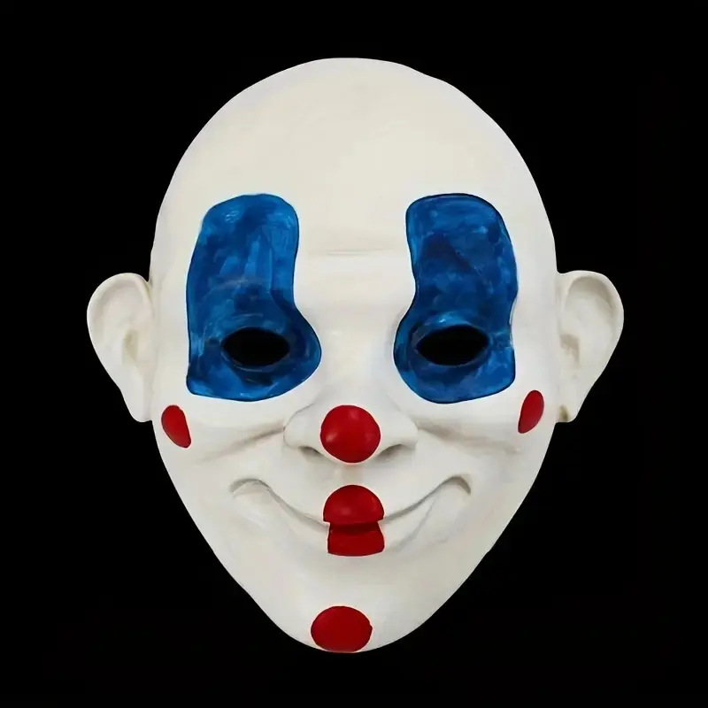 [Cool 3D Resin Mask] Knight Robber Mask Adult Clown Cosplay Halloween Costume Mask - Adjustable Elastic Band For Halloween, Masquerade, Stage Shows & Parties