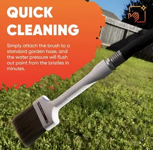 EZ Clean Paint Brush, Pro-Grade Paint Brush, Garden Hose Attachment, Latex, Acrylic & Oil Paints, Stains, Interior & Exterior Home Improvement
