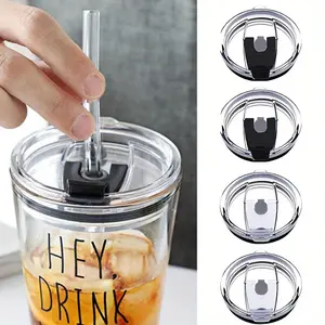 4 Pack Spillproof Tumbler Lids , Splash Resistant Lid for Beast,Juro,Ozark Trail,Rae Dunn,Atlin,Coffee Mug and More Cooler Cup,Covers for 20oz Tumble