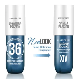LANIMPRESS New Look Body & Hair Perfume Mist Samba Passion 3.0 fl oz Amber Floral Notes Long Lasting Travel Size for Modern Lady
