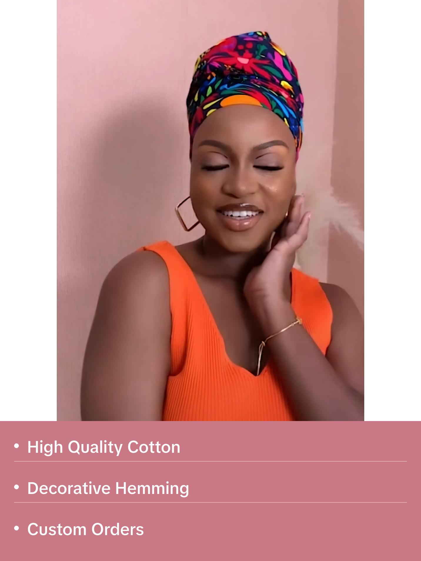 Black Multicolor Ankara Headwrap, African Ankara Headwrap Black Multicolor Ankara Headwrap, African Ankara Headwrap