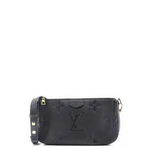 Pre-owned Louis Vuitton material Messenger Bags Multi Pochette Accessoires Monogram Empreinte Giant by Rebag