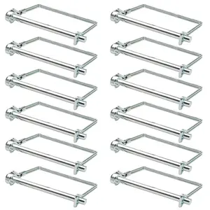 15 count 1/4*4-1/2 Inch Trailer Hitch Pin Shaft Locking Pin Safety Coupler Pin 1/4 Hitch pin Wire Lock Pin 1/4" x 4-1/2" for PTO,Farm,Lawn,Hitches,and Garden