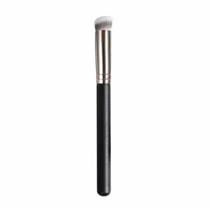 Concealer Brush Under Eye Mini Angled Flat Top Kabuki Nose Contour Brush for Concealing Blending Setting Buffing with Powder Liquid Cream Cosmetic Pro Small Makeup Foundation brushes