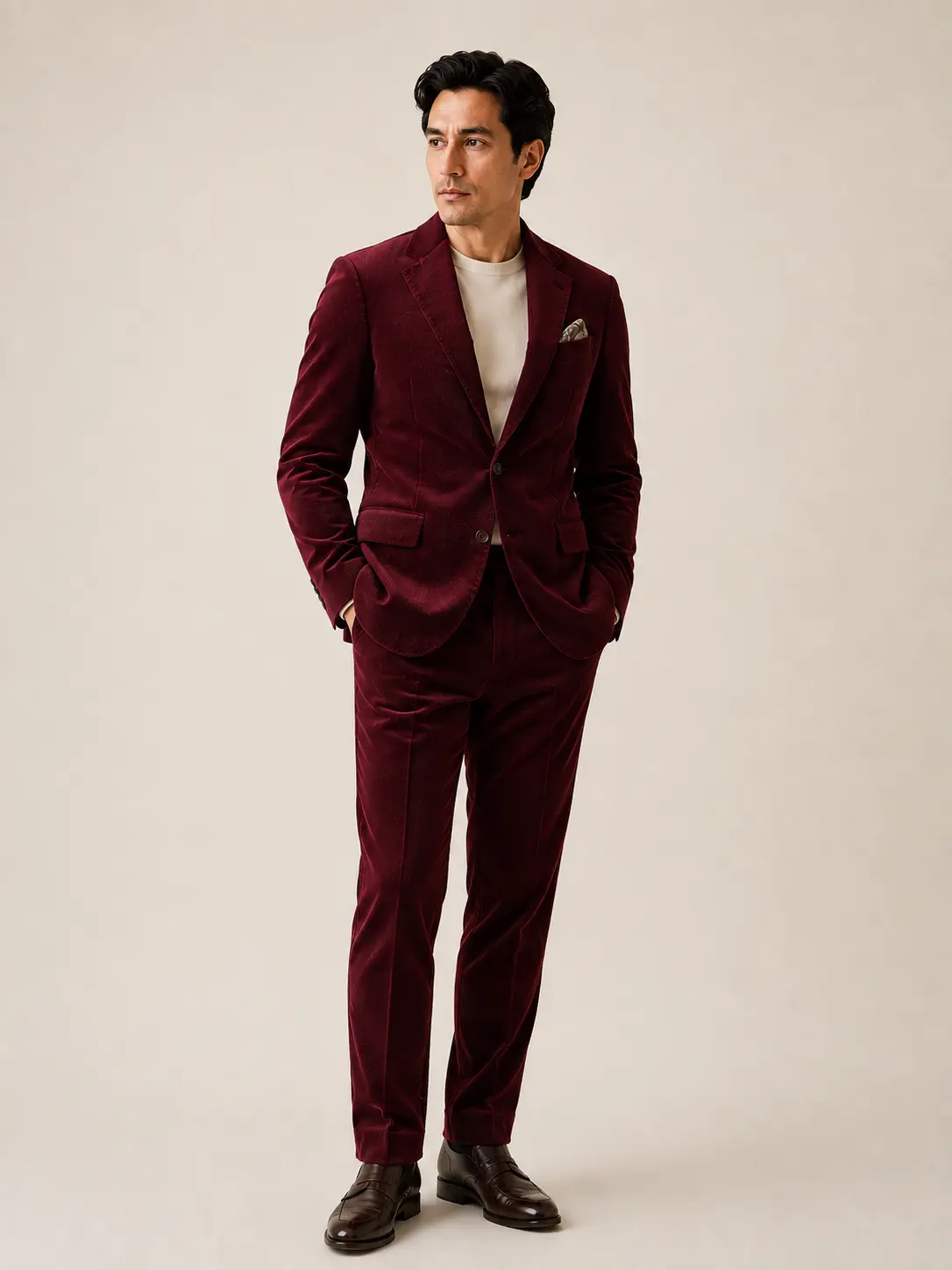 Maroon Corduroy Suit