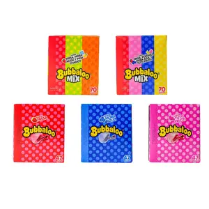 Bubbaloo Chewing Gum - 5 Flavors Chewy Soft Fruity Snack with Liquid-Filled Center for Gum Lovers