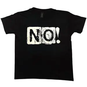 Retro No Baby Tee, Screen Print Pop Art Graphic Tee, 90s Y2K Vintage Style, Fitted Baby Tee