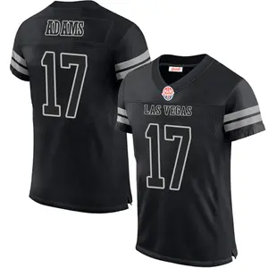 LV Adams 17 Men's Black Stitch Sport Jersey Football LAS In Black And White
