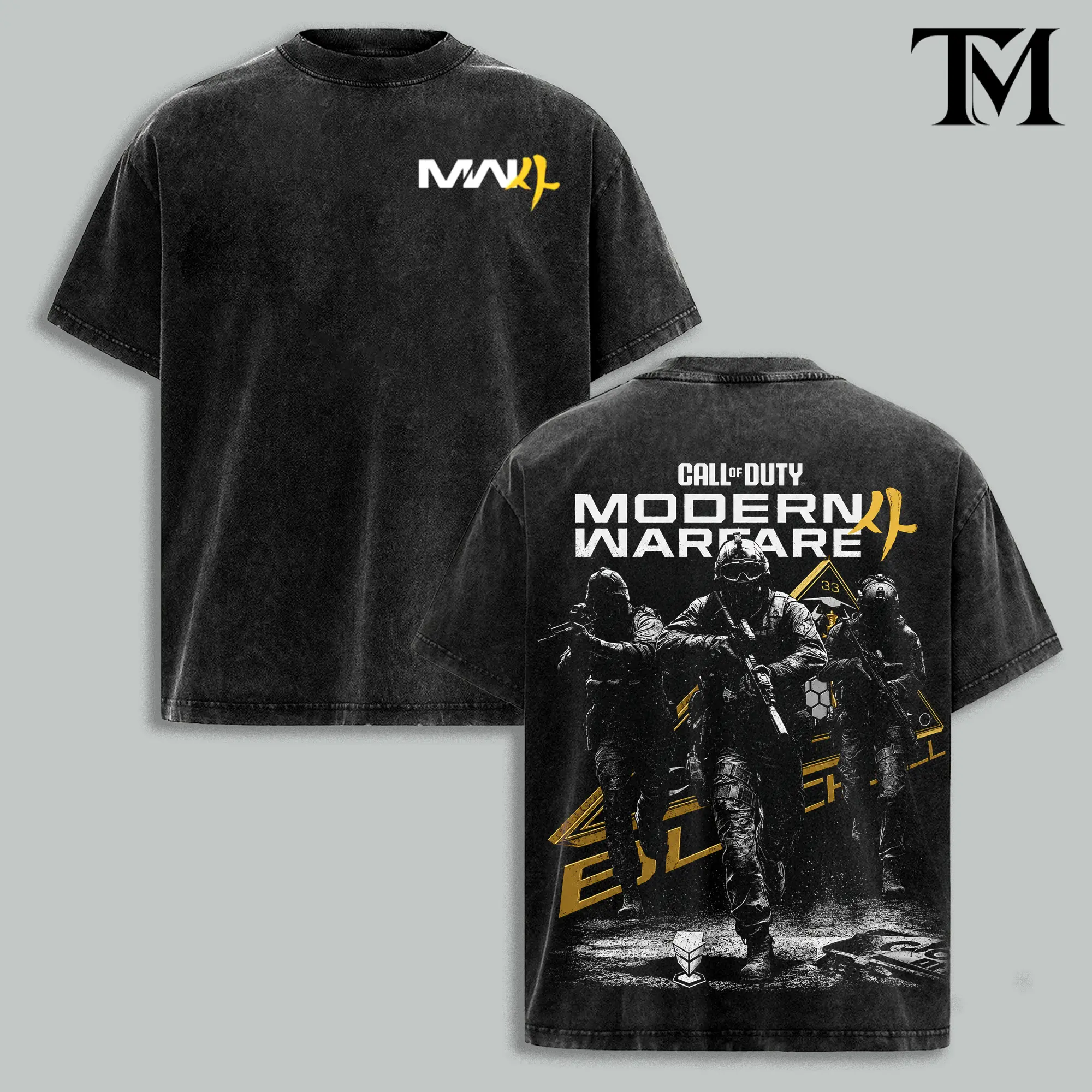Vintage Call Of Duty Modern Warfare 2 Washed Graphic Tee, Oversized Tactical Military Gamer Streetwear Shirt, MW2 FPS Gaming T-Shirt, Special Forces Combat Gift Tee For Men, Retro Warzone Aesthetic Apparel