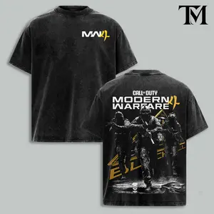 Vintage Call Of Duty Modern Warfare 2 Washed Graphic Tee, Oversized Tactical Military Gamer Streetwear Shirt, MW2 FPS Gaming T-Shirt, Special Forces Combat Gift Tee For Men, Retro Warzone Aesthetic Apparel