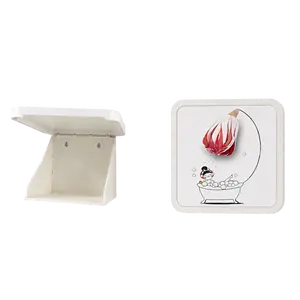 Foldable Bathroom Wall Art Cabinet, Waterproof No-Drill Shower Clothes & Towel Storage Box, Space Saving Wall Mounted Organizer