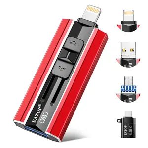 EATOP USB 128GB 256GB 512GB 1TB 2TB Flash Drive Intended for iPhone iPad, Memory Stick Storage for Photos and Videos Backup, Compatible with iPhone iPad Android PC, Plug and Play, No Application Required
