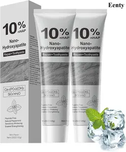 Eenty 10% Nano-Hydroxyapatite Repair Toothpaste, Fluoride-Free, Enamel Strengthening, Sensitivity Whitening, Natural Peppermint Mint Flavor, 4.23 oz, 1 Pack
