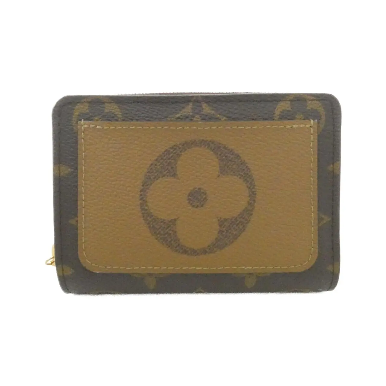Pre-owned Louis Vuitton Canvas Small Leather Goods Portefeuille Lou Monogram Wallet