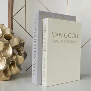 Decorative Linen Book Set of 2, Faux Book Storage Box, Coffee Table and Bookshelf Decor