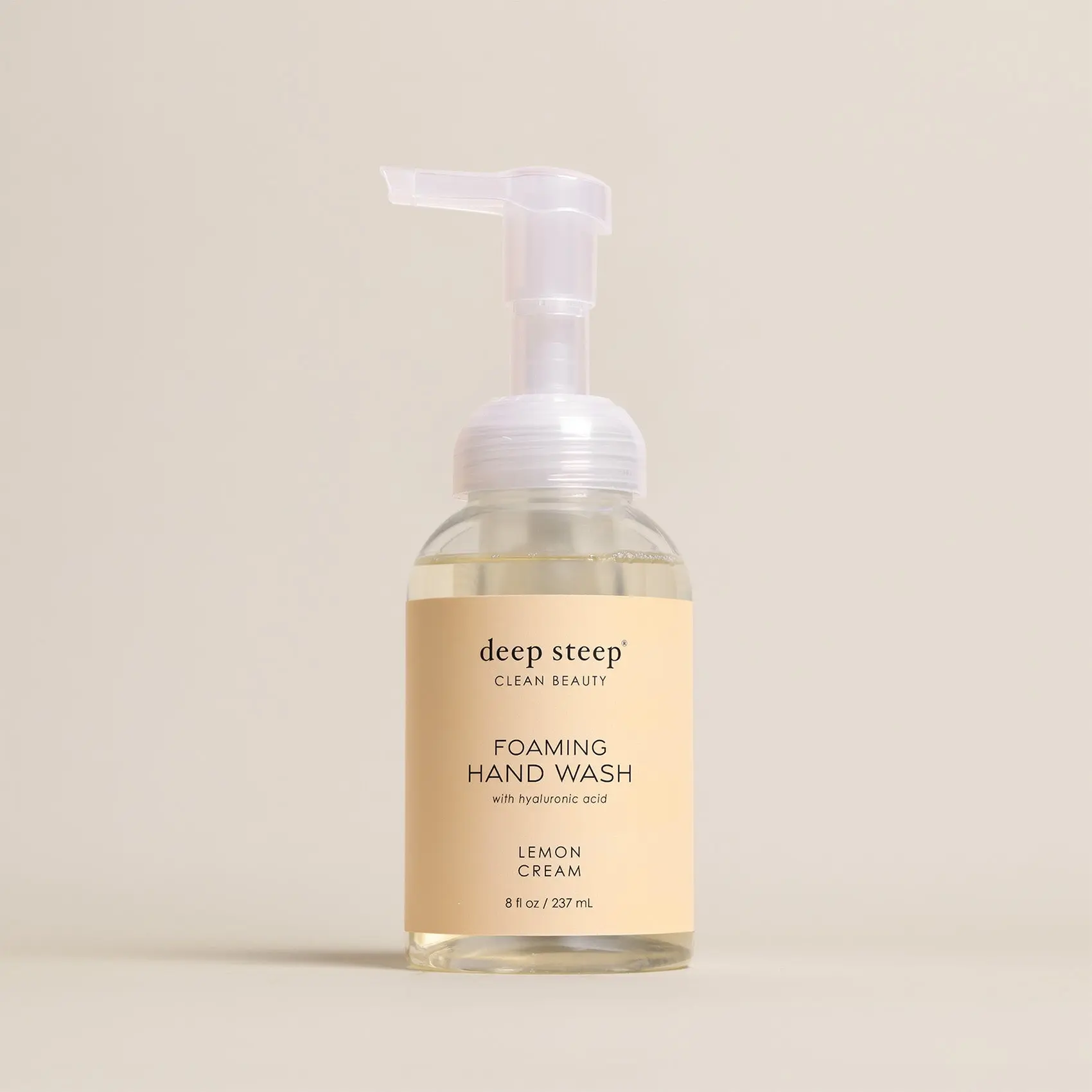 Deep Steeple Foaming Hand Wash - Lemon Cream 8 fl oz / 237 ml - Nourishing Hand Soap in Clear Bottle