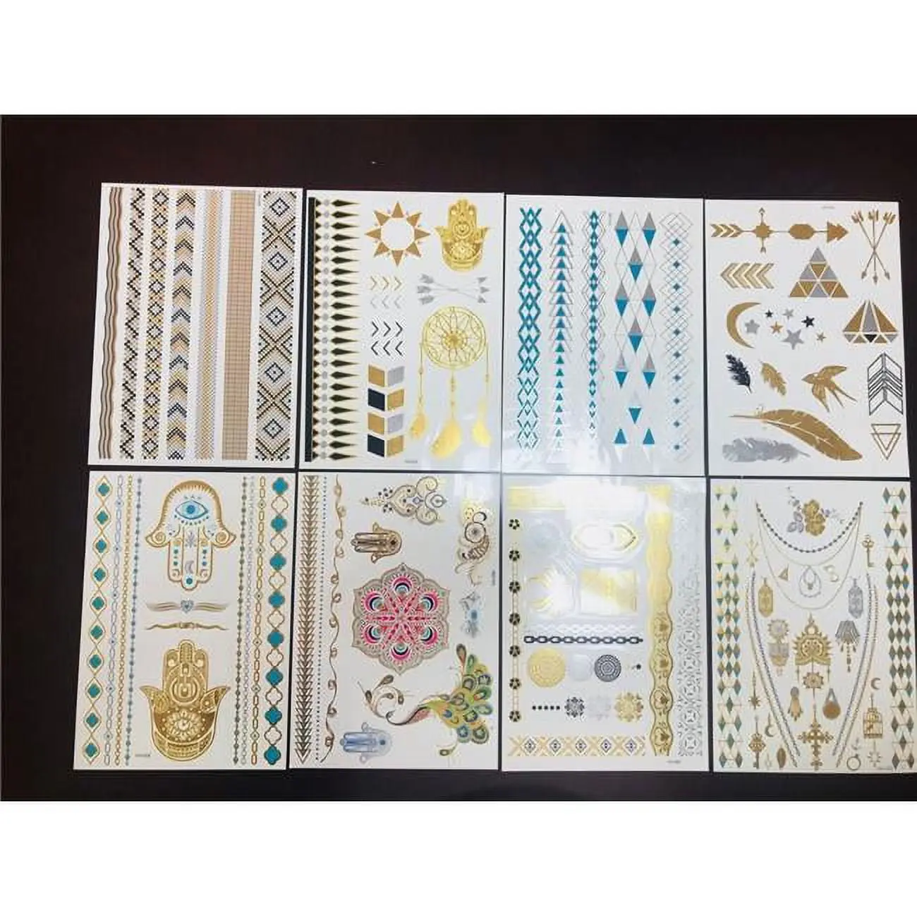 212 MAIN TAT01 Easy-Apply Long-Lasting Temporary Fake Tattoos, Men's Costume & Special Occasion Accessory Sheets