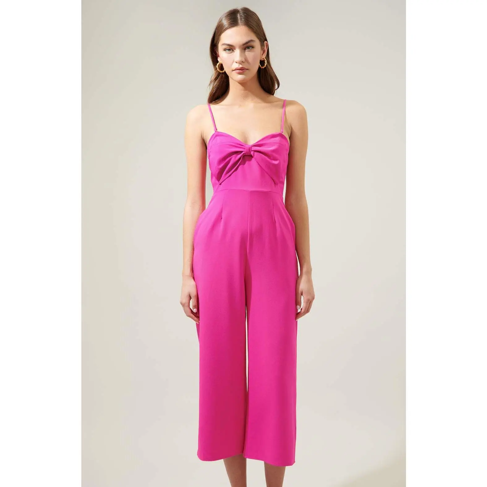 Caruso Bow Tie Cropped Jumpsuit