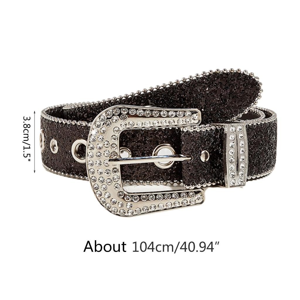Rhinestone Buckle Belt for Full Sequins Jeans Cowboy Cowgirl Rhinestone Buckle Belt for Full Sequins Jeans Cowboy Cowgirl