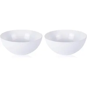 2 Pack White Plastic Bowl Replacement Torchiere Floor Lamp Shade 10 inch Diameter 1.65 inch Fitter for Upright Floor Lamps