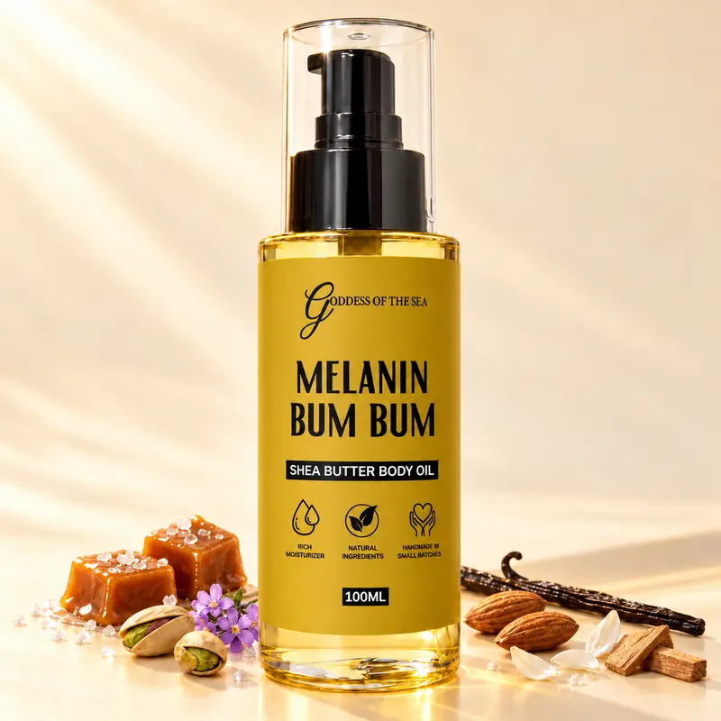Shea Butter Body Oil – Deeply Nourishing, Lightweight Hydration with Almond Oil, Jojoba Oil & Vitamin E – Natural Moisturizer for Soft, Radiant Skin – 8oz