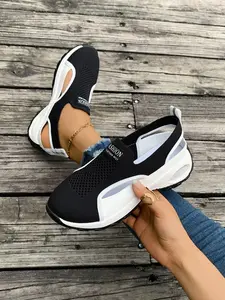 Women's Summer Sport Sandals, New Arrival Flat Sole Design Travel Shoes, Soft PU Upper, Breathable Mesh, Casual Style, Rubber Sole
