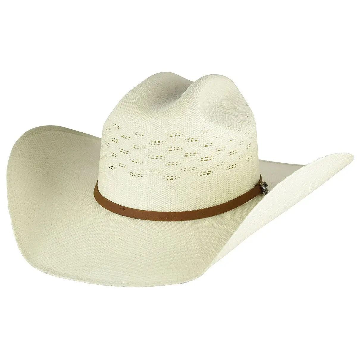 Bangora Big Bend Western Hat - 4" Rodeo Crown, 4 1/4" Brim, Toyo Straw, Genuine Leather Band, Dri-Lex Sweatband