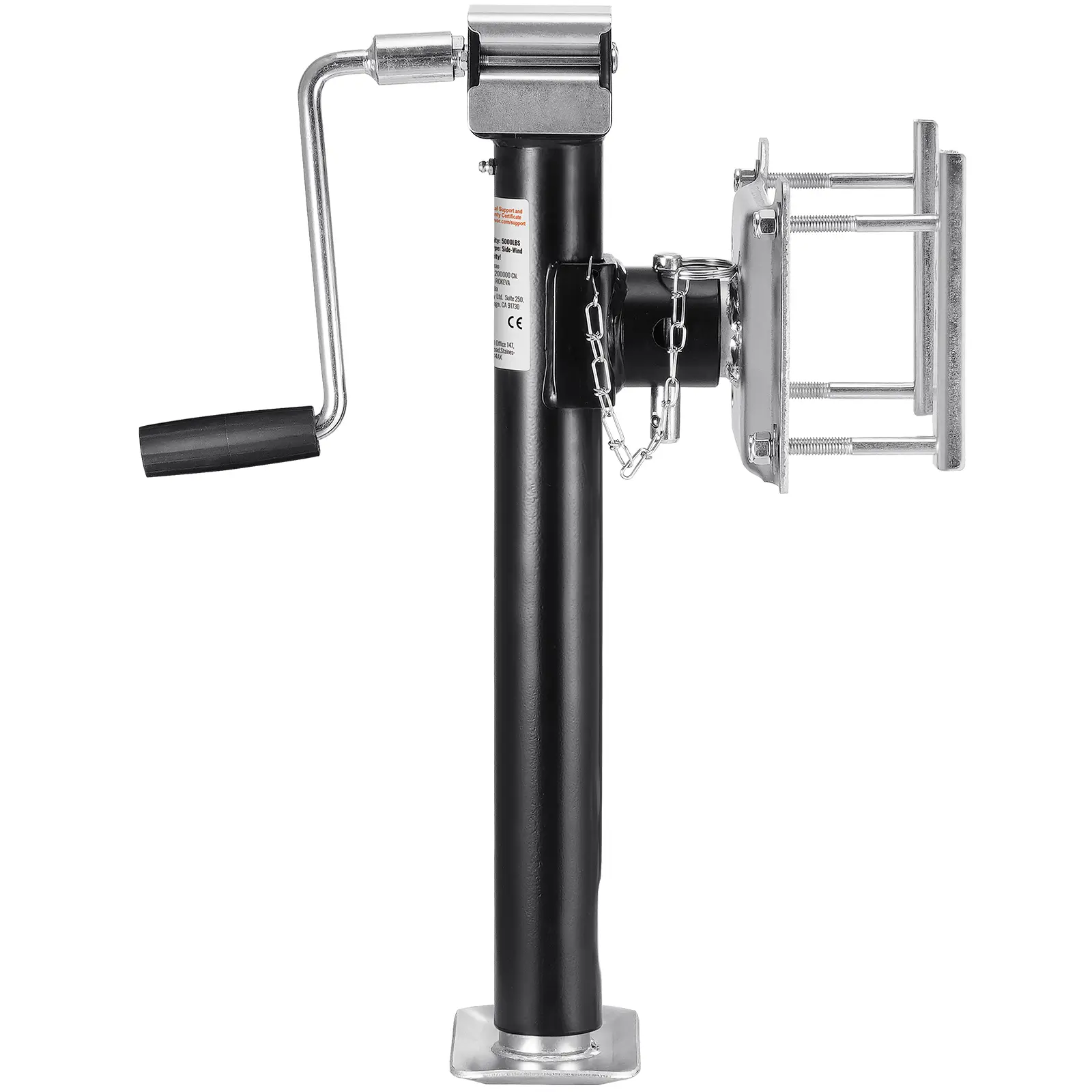 【toolupgrade】VEVOR Carbon Steel Heavy-Duty Trailer Jack Stand, 5000 lbs Dynamic Load Capacity, Swivel Bolt-On Design, 14.3" Lift with Handle, Manual Cranking Keeps Power Simple, Easy Installation for RV & Horse Trailers (Ideal for Lifting Tasks)