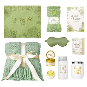 Self Care Spa Gift Basket for Women, Cozy Blanket Gift Set, Relaxing Care Package for Mom, Wife, Sister, Perfect Mother’s Day, Birthday, Get Well Soon Gift