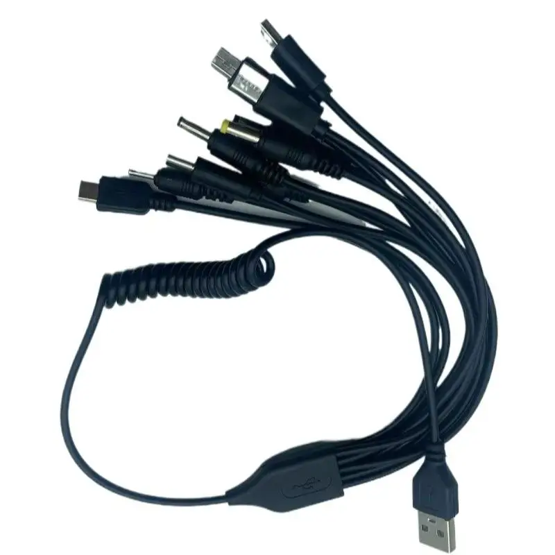 10 In 1 Multifunctional Charging Cable, Portable Multi-port Charging Cable, Phone Charging Data Cable Compatible with iPhone, iPad, Samsung, Huawei, O