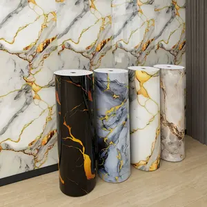 Marble Texture Self-Adhesive Wallpaper Roll, & Design, Scratch Resistant, Waterproof, Peel and Stick Splash Guard