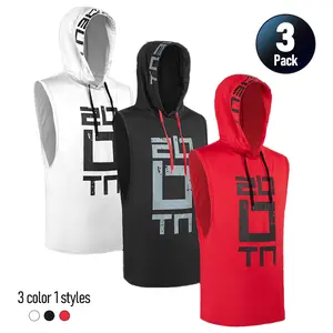 Men's Sleeveless Hooded Tank Top,Sleeveless Casual Workout Vests, SolidColor Basic T-Shirts for Gym, 2026 Summer Men's Apparel Fitness & Daily Wear Menswear
