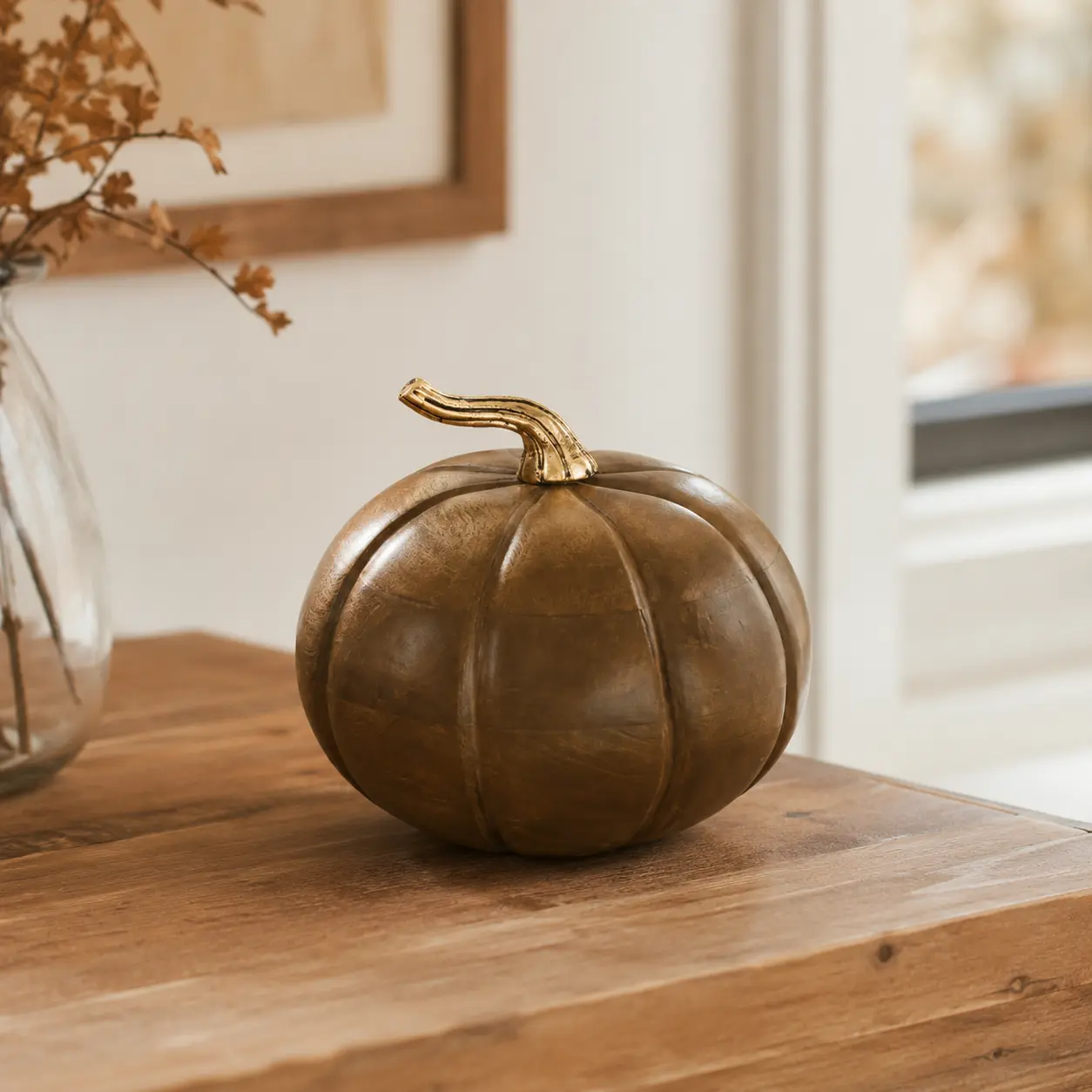 Walnut Mango Wood Pumpkin