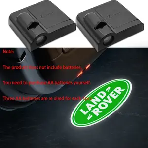1/2/4PCS Wireless Car Welcome Light Projection Sensor Ghost Image Night Door Light For Land Rover Defender Discovery 3 4 5 Range Rover L322 L405 Freelander Evoque SV SVR Velar