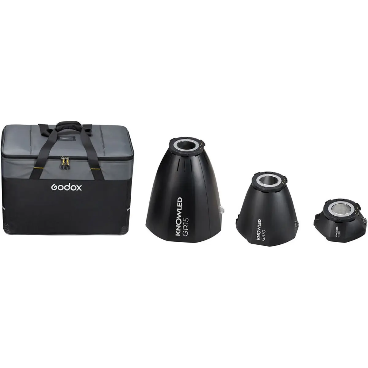 Godox Multi-Size Reflector Set (15,30,60 Sizes) with Storage Bag - Lighting Accessory for KNOWLED MG1200BI