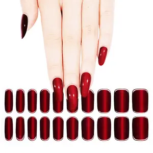 Goodbye Glue Gel Nails & UV Lamp Kit - 20 Colorful Press-On Gel Pieces with UV Lamp for Salon-Quality Manicure at Home - Easy Application & Professional Results