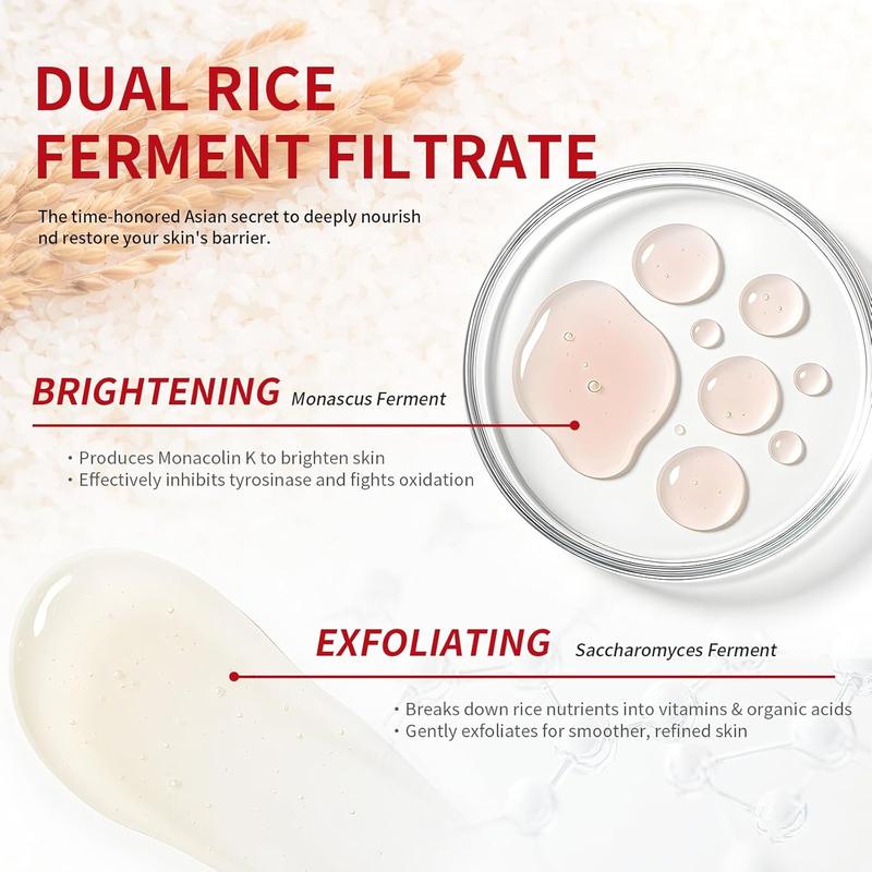 Jeirrzi Peeling Shot Glow Rice Exfoliant Ampoule, 5% Complext Acid Gentle Exfoliating Serum with Salicylic Acid, Brightening and Smoothing for Sensitive Skin