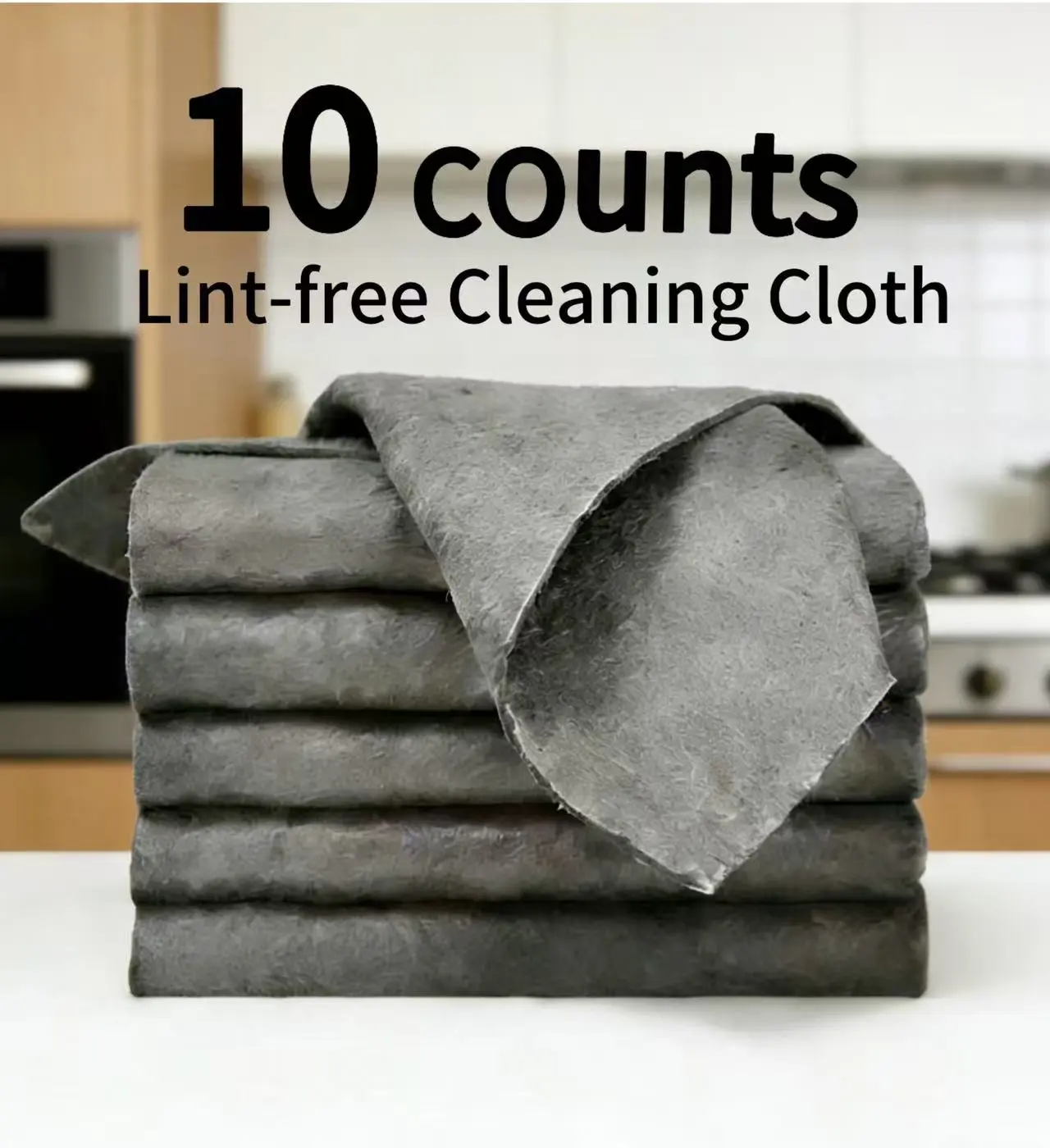 10Counts Magic Cleaning Cloth Reuseable Thickened Streak Free Microfiber Wipes for Windows Glass Car Lint Free, Lint-Free Surface