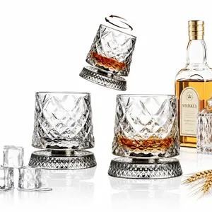 Luxury Rotating Wine Glass, Sensual Glassware, Home Bar Accessories, Elegant Living Essentials, Smooth Rotation, Transparent Design, Perfect Gift