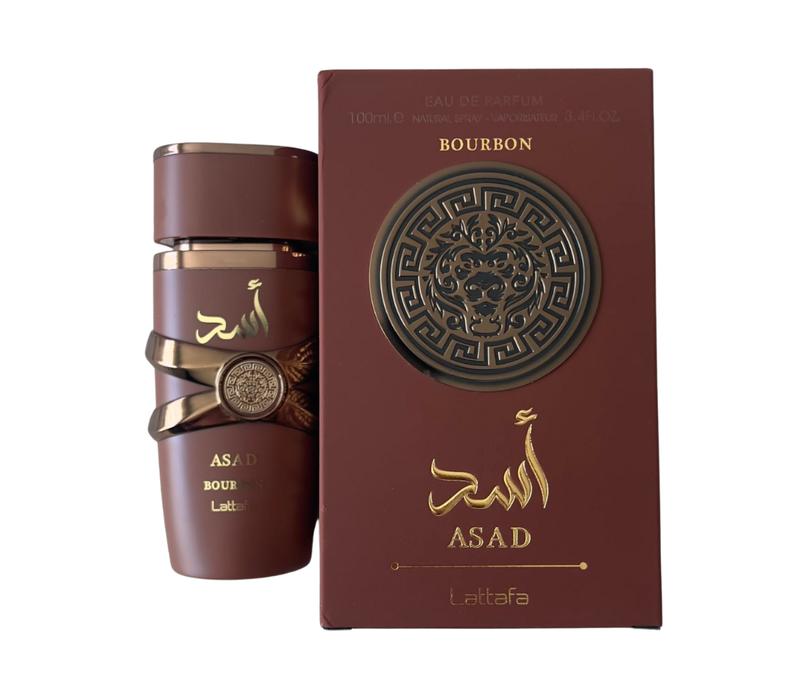 Lattafa Asad Bourbon for Unisex Eau de Parfum Spray, 3.4 Ounce
