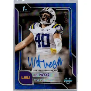 2025 Bowman U Chrome Whit Weeks #BCA-WW 1st Bowman Blue Refractor Auto /150