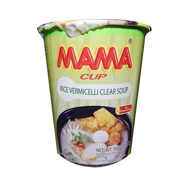 MAMA Instant Clear Soup Vegetable Vermicelli Cup 50g - Authentic Thai Flavor, Quick & Easy Meal