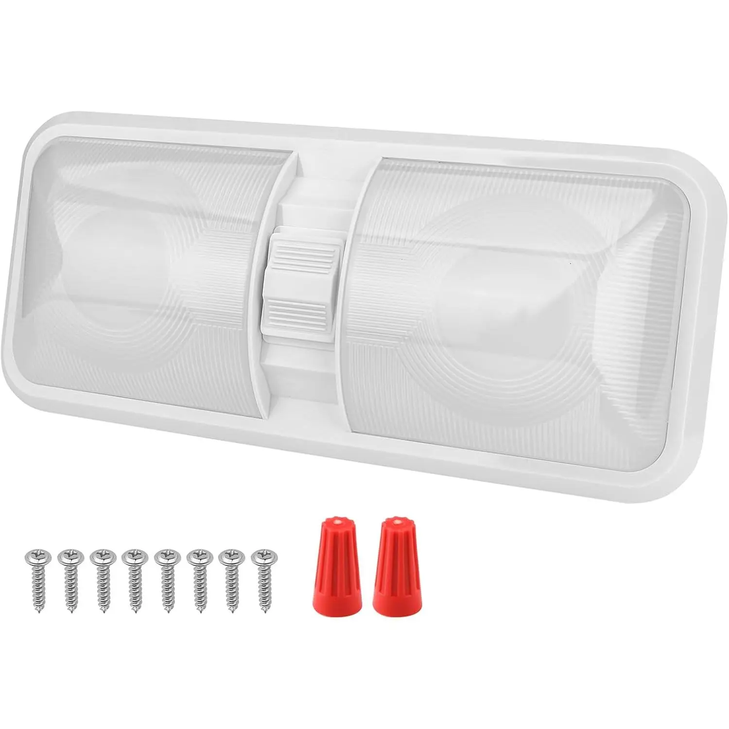 RV Light Interior, RV Ceiling Light 12V, 4500K 1100LM RV Led Lights Fixtures,7W Camper Lights with  for RV Trailer Camper Boat  ( White, 1 count)