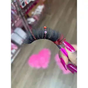 Seeing Red Glitter Lashes