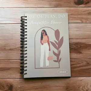 Hard Cover 2024 Manifestation Planner w/ Monthly Tabs