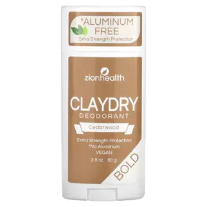 Zion Health Bold, ClayDry Deodorant, Cedarwood, 2.8 oz (80 g)