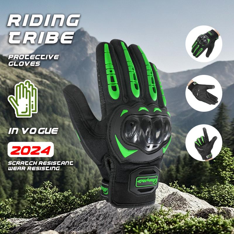 Wear-resistant and non-slip motorcycle riding gloves for men and women, breathable for all seasons, touchscreen compatible, protective and crash-resistant, ideal for outdoor motocross