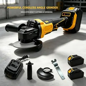 High Power Brushless Angle Grinder, Rechargeable Electric Angle Grinder, Multi-purpose Cutting & Polishing Handheld Grinder, Overload Protection Design, Durable and Wear-resistant Body, Suitable for Professional Workers, Ideal for Metal Processing and Con
