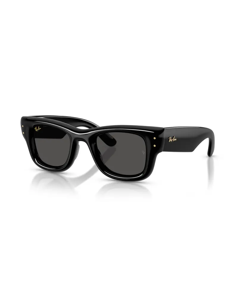 Polarized Wayfarer Sunglasses Classic Sporty Fit No Slip No Bounce Ray-Ban Wayfarer Black and Green Polarized Sunglasses | Academy main image 4