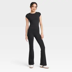 Women's Knit Low Back Flare Active Bodysuit - JoyLab